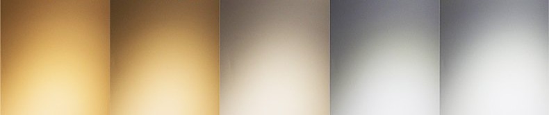 LED 系列色温从 2700 K 到 6500 K